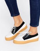 Asos Drummer Lace Up Sneakers - Mono