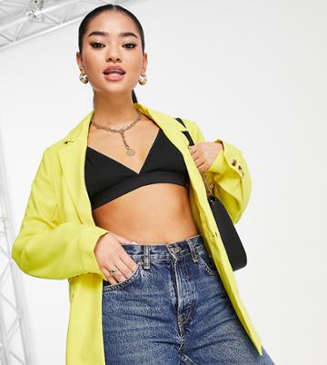 Vila Petite Blazer In Yellow-green