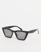 & Other Stories Recycled Plastic Cat Eye Sunglasses In Black
