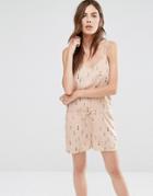 Vila Printed Cami Romper - Blush Print