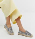 Miss Selfridge Espadrille Shoes In Snake-gray