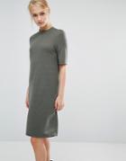 Selected Metta Short Sleeve Dress - Green