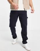 River Island Casual Worker Pants In Navy