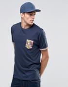 Brave Soul Pinup Pocket T-shirt - Navy