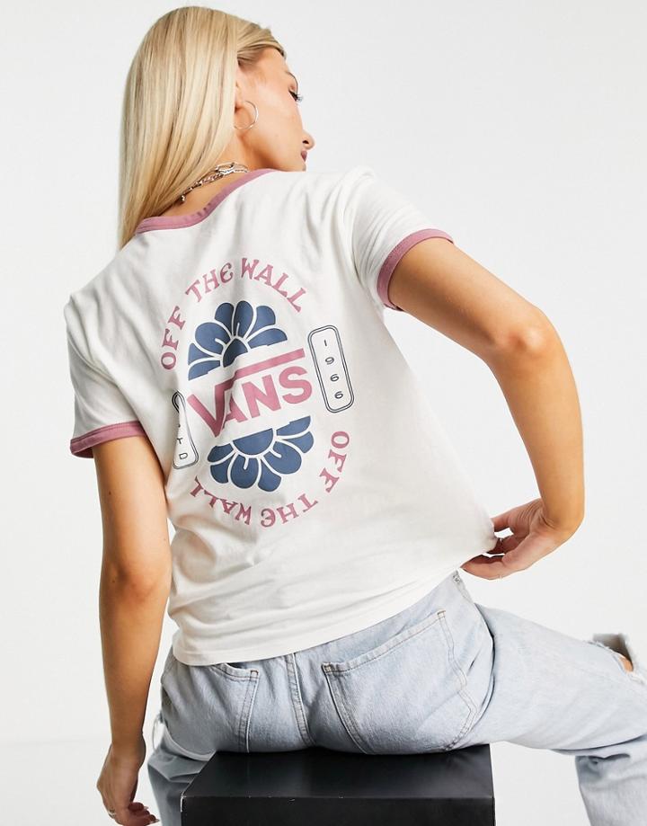 Vans Listen Up Back Print T-shirt In White
