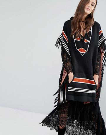 Jen's Pirate Booty Incantation Poncho - Black