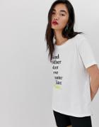 Stradivarius Friend Mother Sister Tee In White - White