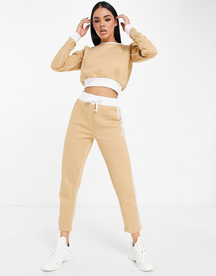 Pindydolls Zana Hoodie And Sweatpants Tracksuit Set In Tan-brown