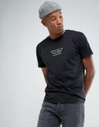 Night Addict Offline Embroidered Slogan T-shirt - Black