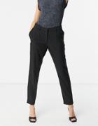 Pieces Tailored Cigarette Pants In Black