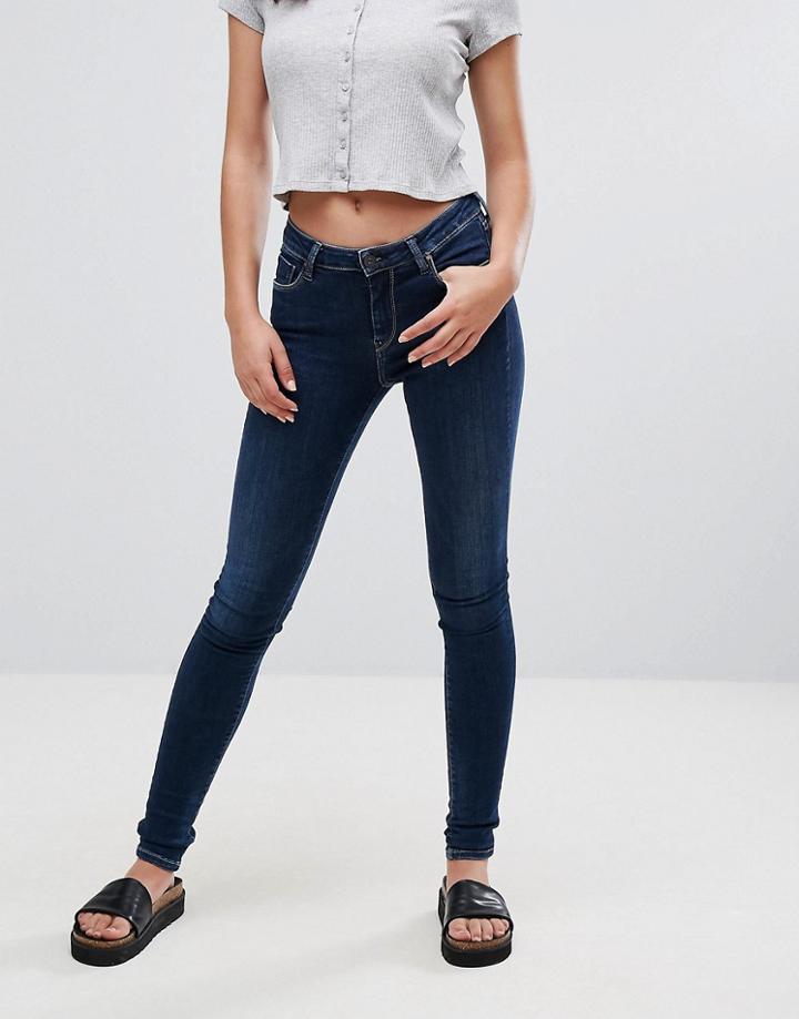 Pepe Jeans Regent Mid Rise Skinny Jeans - Blue