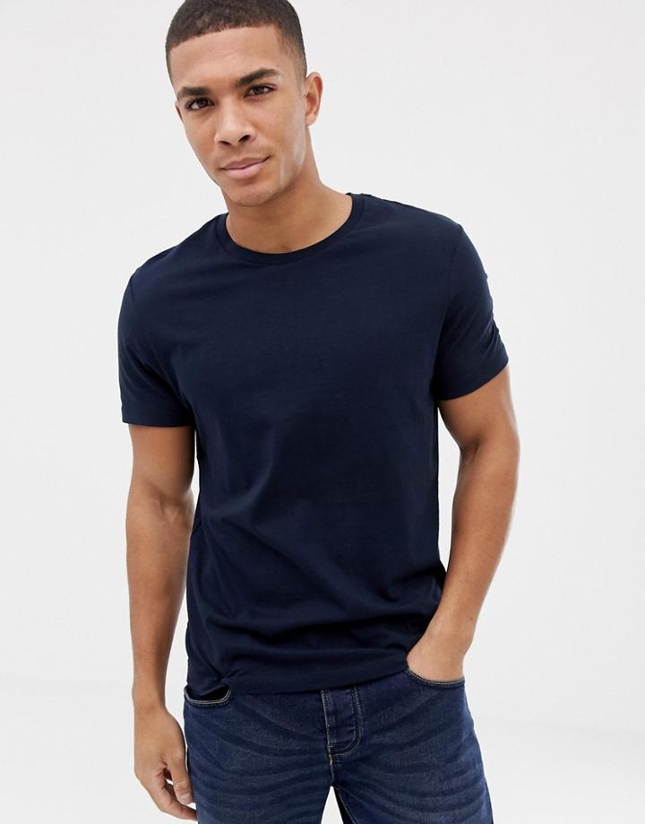 Burton Menswear Crew Neck T-shirt In Navy - Navy