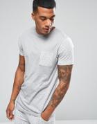 Asos Loungewear T-shirt With Brush Print - Gray