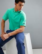 Adidas Golf Textured Stripe Polo In Green Dh6815 - Green