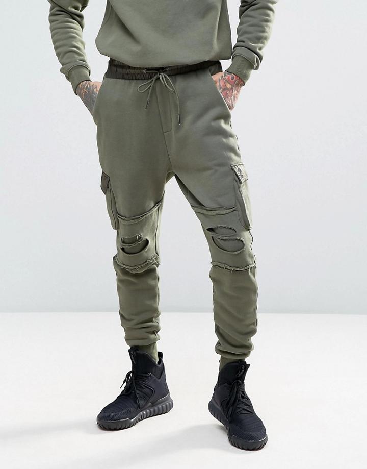 Cayler & Sons Cargo Joggers With Scorpion Embroidery - Green