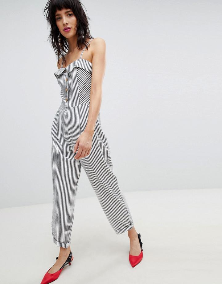 Stradivarius Stripe Jumpsuit - Multi