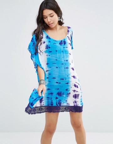Gypsy 05 Tie Dye Boxy Oversized Dress - Acarati Pac Blu