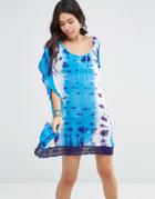 Gypsy 05 Tie Dye Boxy Oversized Dress - Acarati Pac Blu