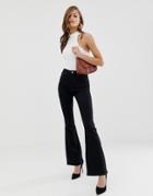 Asos Design Sculpt Me Bell Flare Jeans In Clean Black
