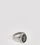Reclaimed Vintage St Christopher Ring In Burnished Silver