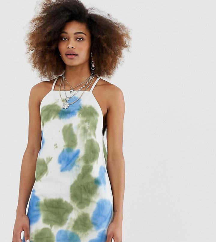 Collusion Tie Dye Denim Dress - Multi