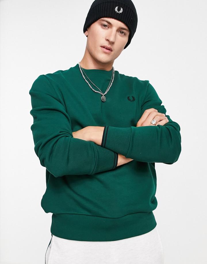 Fred Perry Crew Neck Sweatshirt In Green