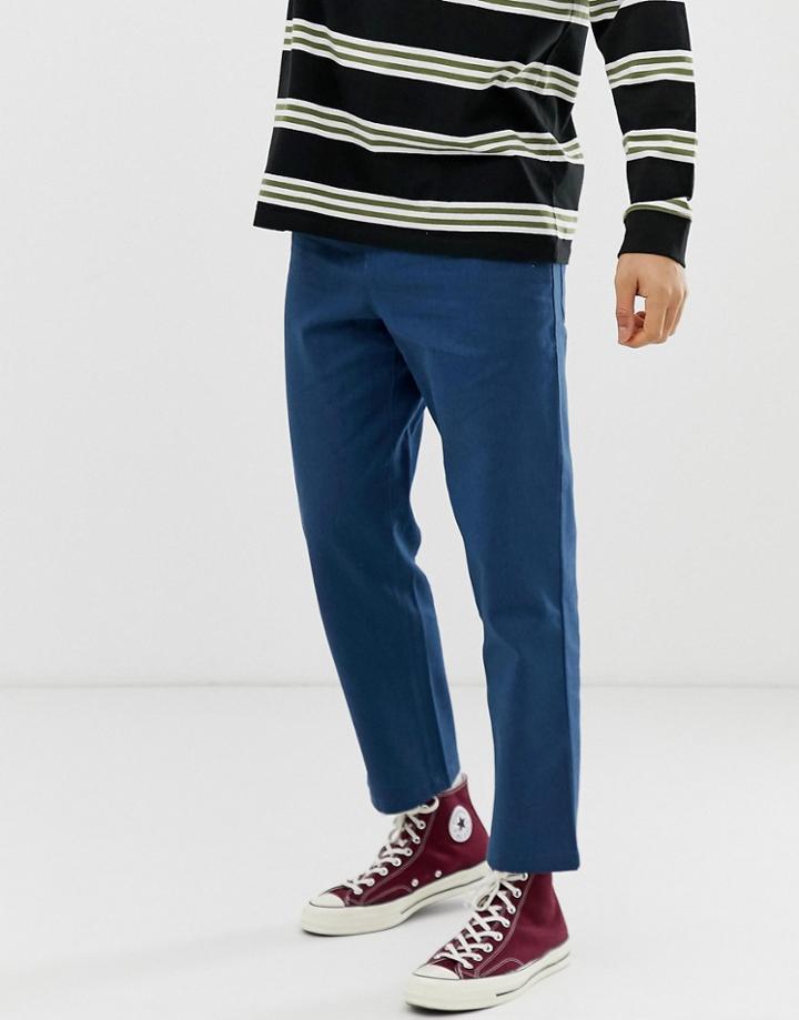Farah Hawtin Hopsack Cropped Pants In Blue - Blue