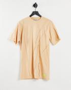 Public Desire Seam Detail Oversized T-shirt Dress Beige-neutral