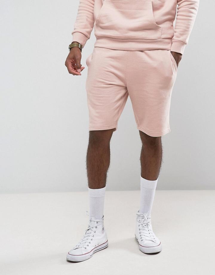 New Look Jersey Shorts In Pink - Pink