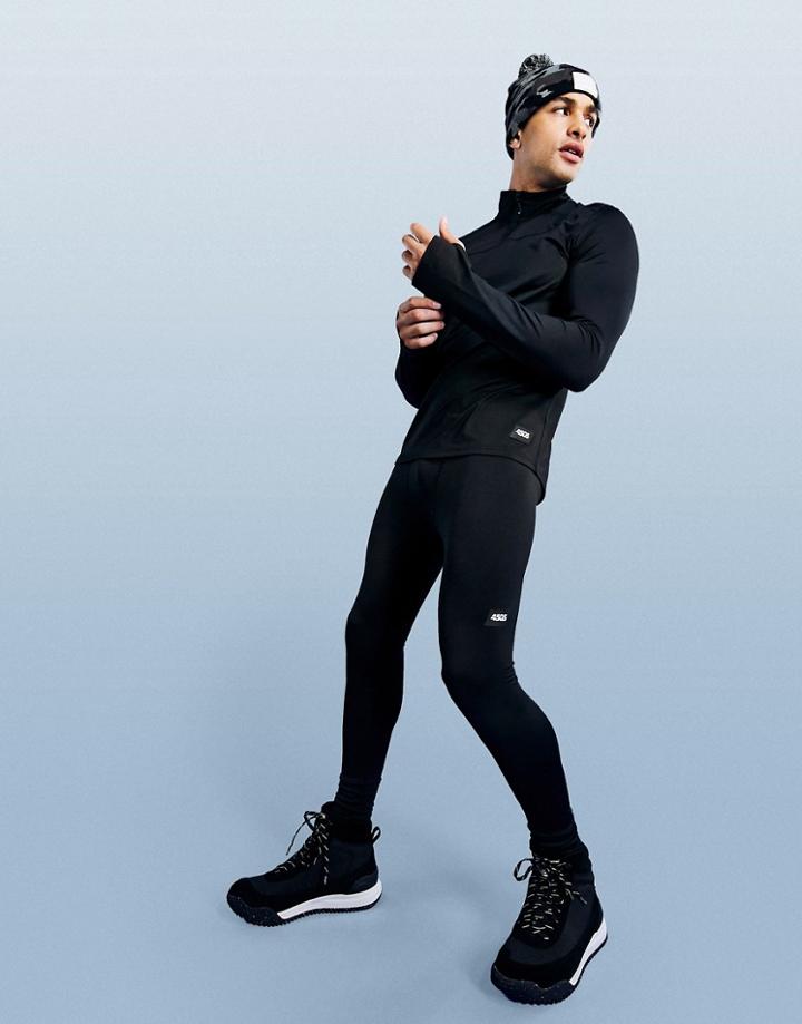 Asos 4505 Ski Base Layer Tights In Black