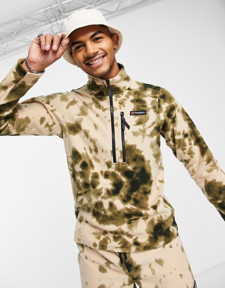 Berghaus Prism Trango Tie Dye 1/4 Zip Fleece In Pink