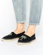 New Look Palm Tree Espadrille - Black