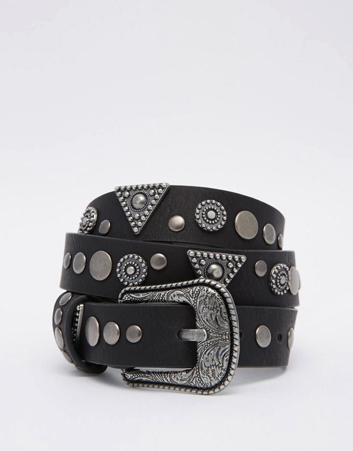 Asos Multi Stud Belt - Black