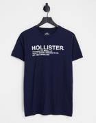 Hollister Large Logo Print T-shirt In Black