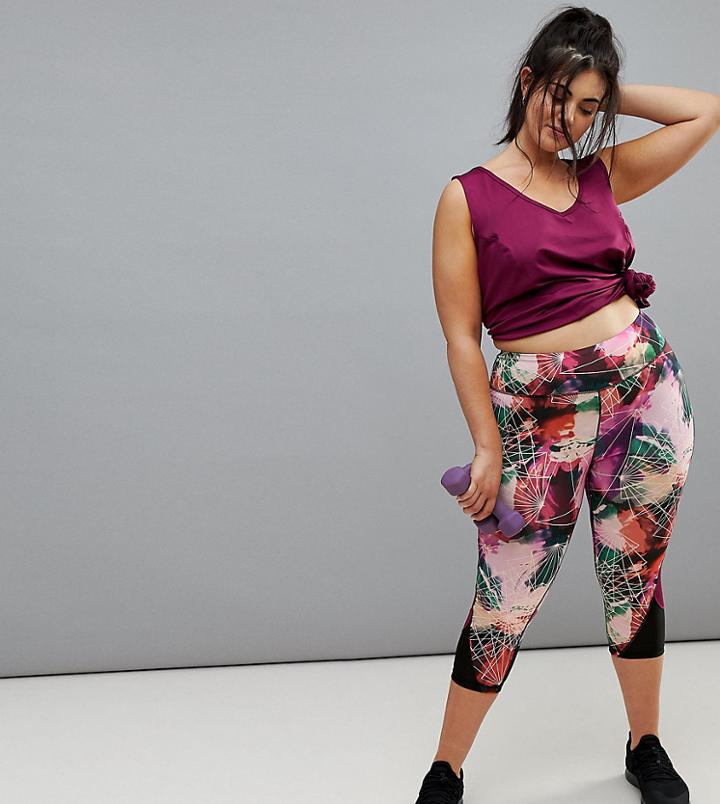 Rainbeau Curve Florence Print Capri Leggings - Multi