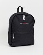 Asos Design Backpack In Black With Can't Even Deal Embroidery