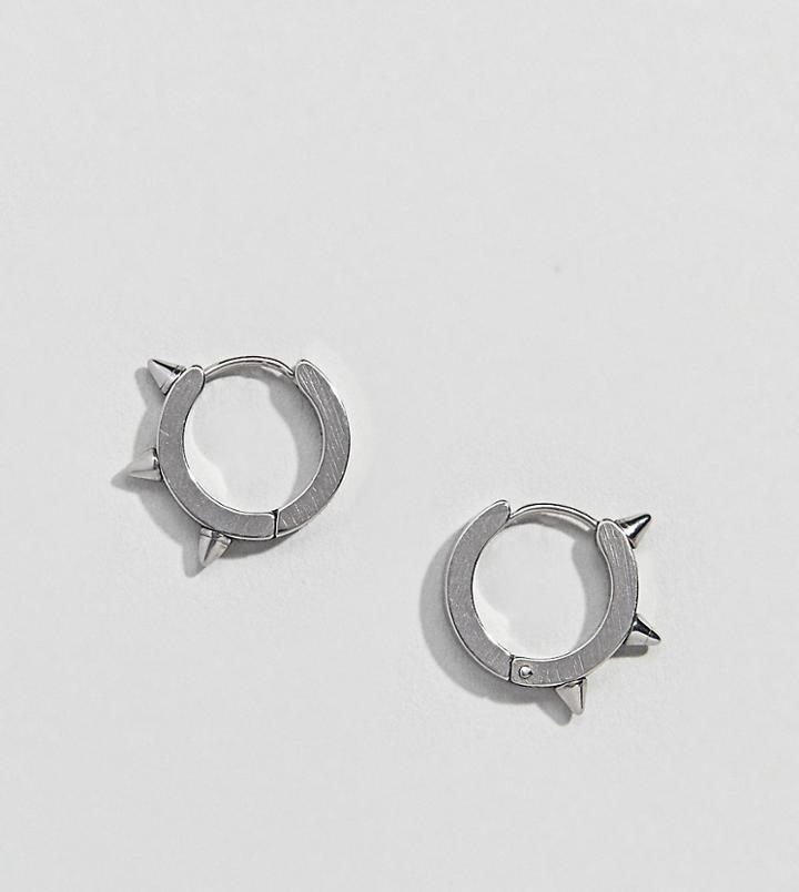 Uncommon Souls Earrings With Spikes - Silver