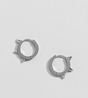 Uncommon Souls Earrings With Spikes - Silver
