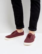 New Look Canvas Sneakers In Burgundy - Red