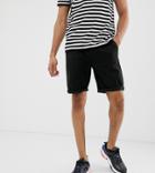 Asos Design Tall Slim Chino Shorts In Black - Black