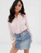 New Look Polka Dot Shirt In Pink Pattern - Pink