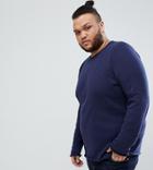 D-struct Plus Crew Neck Sweater - Navy