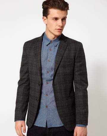 United Colors Of Benetton Check Slim Blazer