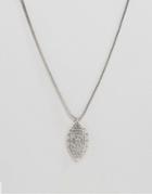 Asos Geo Eye Pendant Necklace In Silver - Silver
