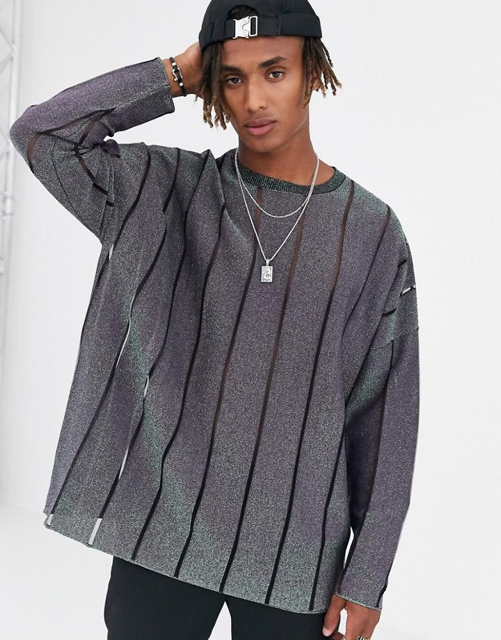 Heart & Dagger Striped Knitted Sweater
