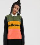 Ellesse Rugby T-shirt Dress In Color Block-multi