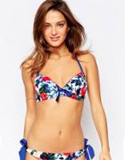 Pour Moi Flamenco Padded Halter Bikini Top - Multi