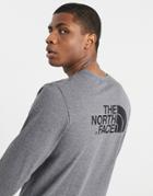 The North Face Easy Long Sleeve T-shirt In Gray-grey