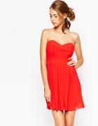 Tfnc Prom Dress In Pleated Chiffon - Red