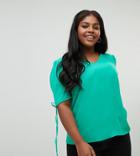 Koko Tie Sleeve Top - Green